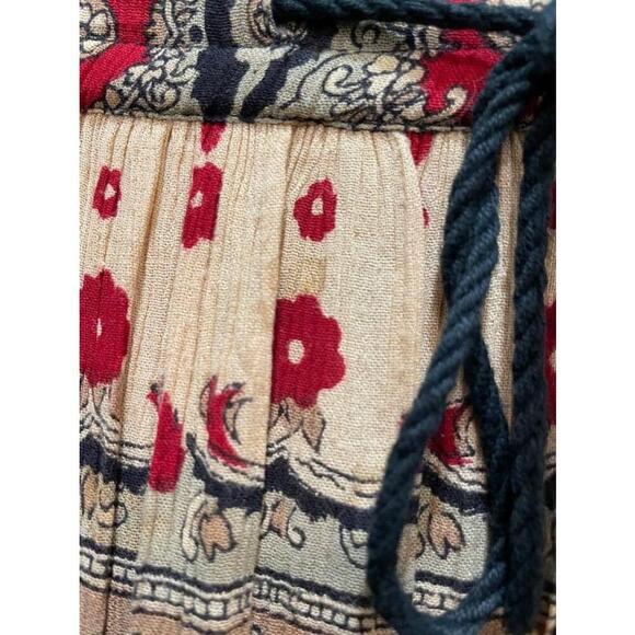 Sag Harbor Petite 90s Vintage Boho Broomstick Rayon Crape Midi Skirt Medium / XL - Picture 7 of 12